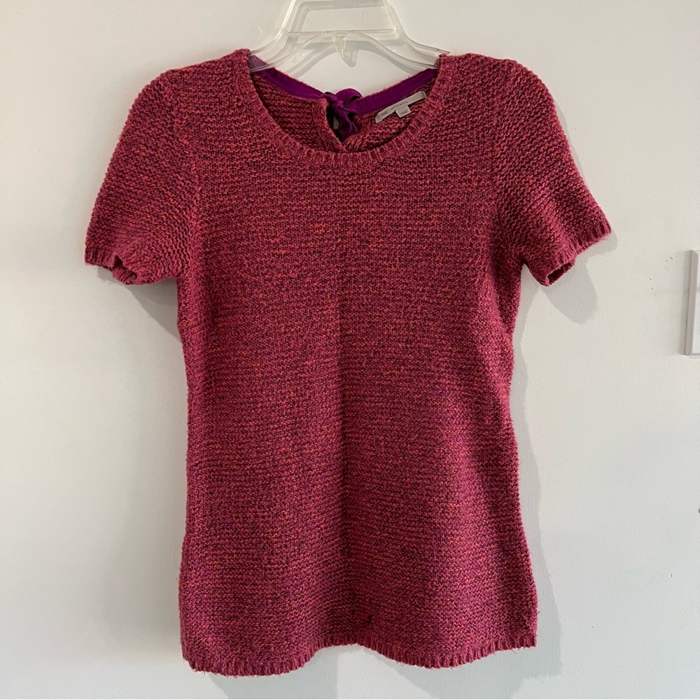 Short Sleeve Purple Sweater